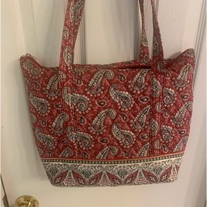Liz & Co. Handbag Red Paisley Cotton Fabric Purse